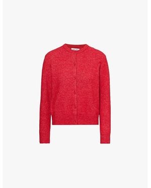 Samsøe & Samsøe Nor Brushed Knit Cardigan - Red