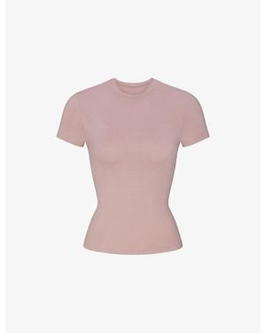 NikeSKIMS Matte Padded Baby Tee Jersey T-Shirt - Purple
