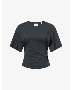 Citizens of Humanity Fabien Cinched-Waist Cotton T-Shirt - Blue
