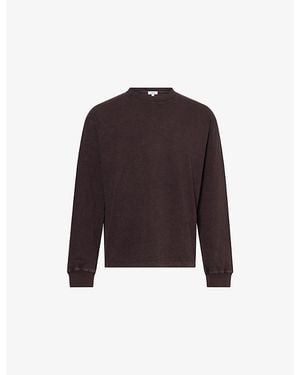 Agolde Asha Mock-Neck Cotton-Jersey Sweatshirt - Purple