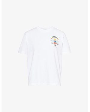 CASABLANCA Casa Way Mountain Printed Cotton-Jersey T-Shirt - White