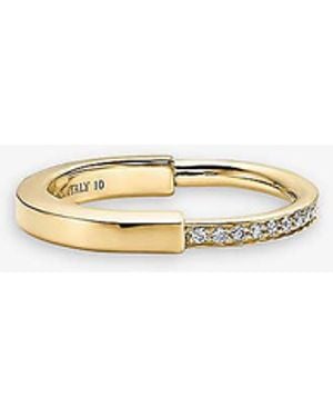 Tiffany & Co. Lock 18Ct- And 0.17Ct Diamond Ring - Metallic