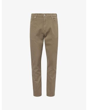 dunhill Five-Pocket Straight Cotton Twill Trousers - Natural