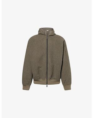 Fear Of God Zip Relaxed-Fit Wool-Blend Hoodie - Brown