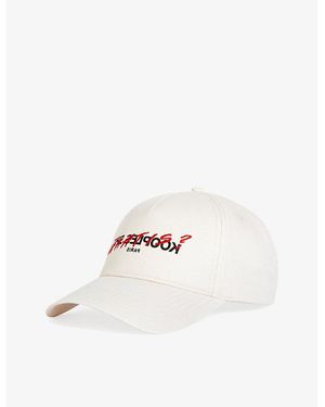 The Kooples What Is? Logo-Print Cotton Cap - White