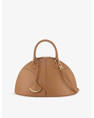 BVLGARI Divas' Dream Marquise Medium Leather Top Handle Bag - Brown