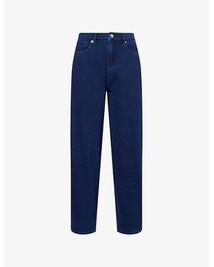 GOOD AMERICAN Jeanius Tapered-Leg Denim Jeans - Blue