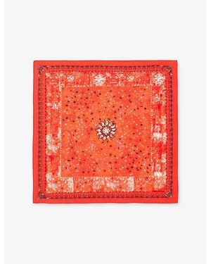 Zadig & Voltaire Blondie Bandana-Print Silk Scarf - Red
