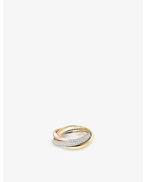 Cartier Trinity Medium 18Ct, Rose, - And 0.64Ct Brilliant-Cut Diamond Ring - White