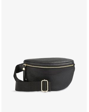 LK Bennett Rosie Leather Chest Bag - Black