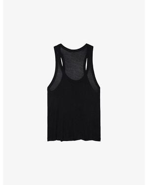 Zadig & Voltaire Scoop-Neck Modal Vest Top - Black