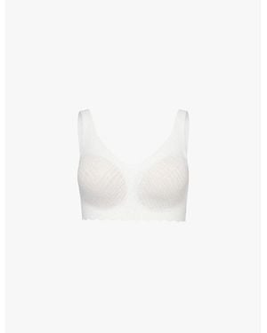 Sloggi Zero Feel Stretch-Woven Bralette - White