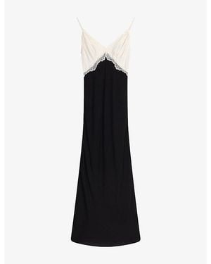 OMNES Drew Colour-Block Wove Maxi Dress - Black