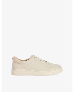 Dune Emba Faux-Leather Trainers - Natural