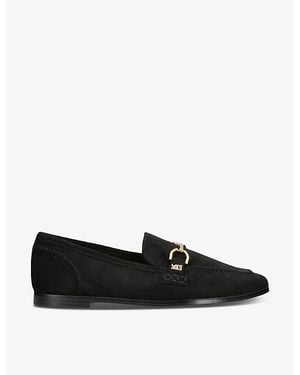 KG by Kurt Geiger Madeline Horse-Bit Chain Fabric Loafers - Black