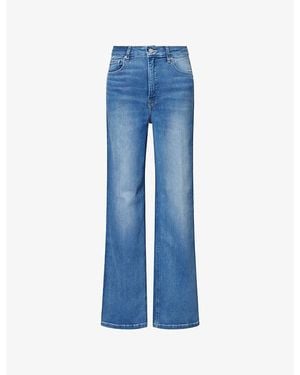 GOOD AMERICAN Good True Straight-Leg Stretch-Denim Jeans - Blue