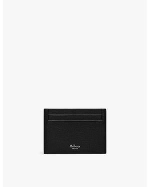 Mulberry Logo-Embossed Leather Card Holder - Black