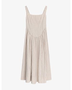 OMNES Suri Striped Linen-Blend Maxi Dress - Natural