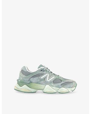 New Balance 9060 Suede And Mesh Trainers - Green
