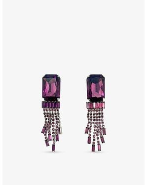 JENNIFER GIBSON JEWELLERY Pre-Loved Jgj-Plated Metal Drop Earrings - Purple