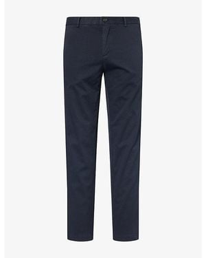 Sunspel Slim-Fit Flat-Front Stretch-Cotton Chino Pants - Blue