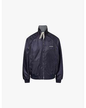 Miu Miu Blouson Reversible Shell Jacket - Blue