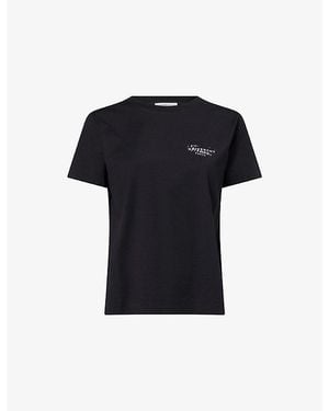 Givenchy Logo-Print Round-Neck Cotton-Jersey T-Shirt - Black