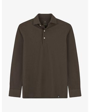 BOGGI Sakura Long-Sleeved Jersey Polo Shirt - Green