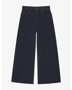 The Kooples Wide Mid-Rise Stretch-Denim Jeans - Blue