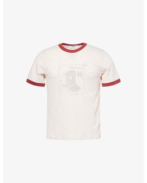 Palmes Celebrazione Ringer Short-Sleeves Woven T-Shirt - Multicolour