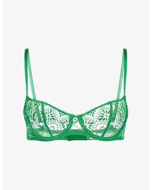 Aubade Losing My Mind Half-Cup Lace Bra - Green