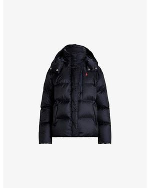 Polo Ralph Lauren Logo-Embroidered Padded Shell-Down Jacket - Blue