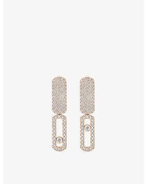 Messika Imperial Move Small 18Ct And 0.70Ct Diamond Earrings - White