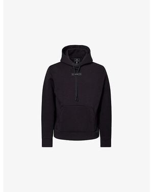 On Shoes Focus Tech Regular-Fit Stretch-Cott Blend Hoodie - Blue