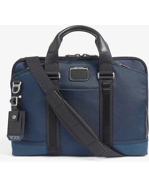 Tumi Aviano Slim Woven Briefcase - Blue