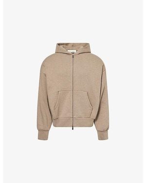 Fear Of God Always On Zip-Up Cotton-Blend Hoody - Natural