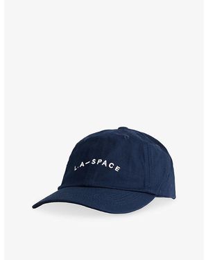 L.A-Space Embroidered Cotton Baseball Cap - Blue
