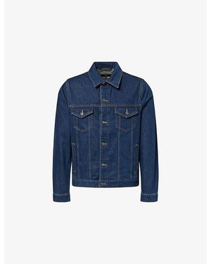 7 For All Mankind Perfect Long-Sleeve Denim Jacket - Blue