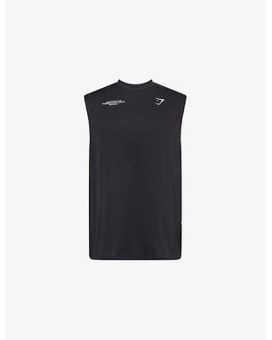 GYMSHARK Conditioning Club Relaxed-Fit Woven Tank Top - Blue