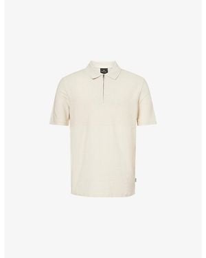 Paul Smith Zip-Up Knitted Cotton Polo Shirt - White