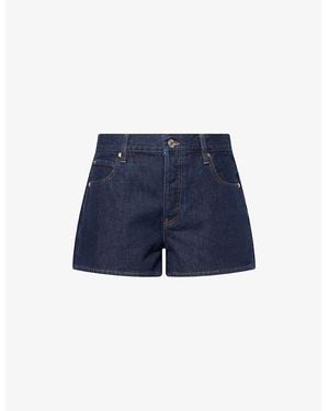 FRAME The Hang Mid-Rise Denim Shorts - Blue