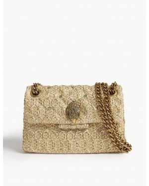 Kurt Geiger Mini Kensington Raffia Shoulder Bag - Natural
