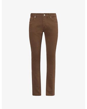 Corneliani Regular-Fit Tapered-Leg Cotton Chino Trousers - Brown