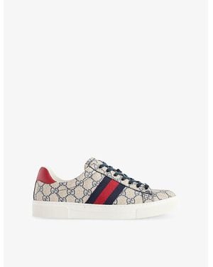 Gucci Ace Supreme Canvas Low-Top Trainers - White