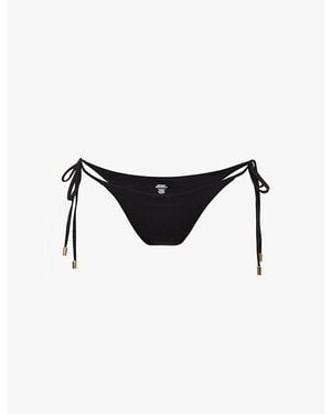 Cheap Monday Palma High-Rise Stretch-Nylon Bikini Bottom - Black