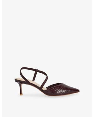 Dune Charming Faux-Leather Slingback Courts - Multicolour