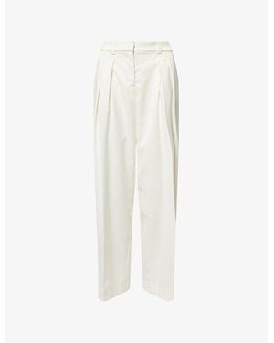 Frankie Shop Daytona Pleated Wool Pants - White
