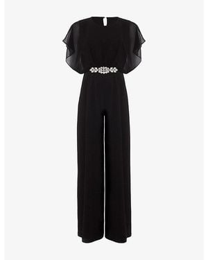 Phase Eight Velma Crystal-Embellished Woven Jumpsuit - Black