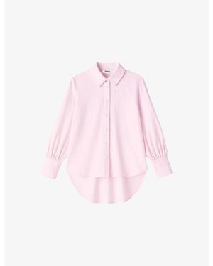 Ro&zo Hi Lo Hem Cotton Shirt - Pink