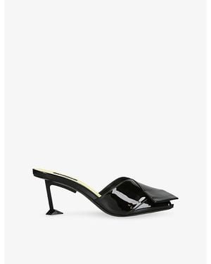 Givenchy Boudoir Fold 65 Leather Mules - Black
